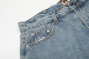 Corteiz Baggy Denim Shorts — Mid Wash in Blue, product photo 6