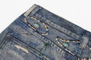 Multicolor Paint Splatter Ripped Jeans