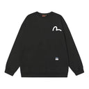 Evisu "M" Arch Back Logo Crewneck — Black & White