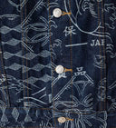 Evisu Allover Wave Denim Jacket