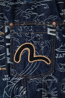 Evisu Allover Wave Denim Jacket