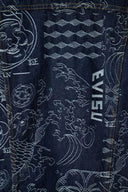 Evisu Allover Wave Denim Jacket