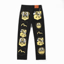 Evisu Daruma Skull Jeans Black