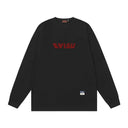 Evisu Red Text Logo Long Sleeve Tee Black