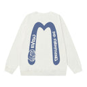 Evisu M Arch Back Logo Crewneck White