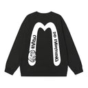 Evisu M Arch Back Logo Crewneck Black