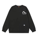 Evisu Palace Text Logo Crewneck - Black