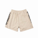 Godspeed Text Logo Shorts — Tan, Black & Blue