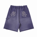 Godspeed "G" Logo Sweatshorts — Purple, front view