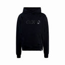 GOOD Brand gem stone funnel-neck hoodie in black