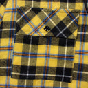 Sobrecamisa con capucha reversible Project G/R de cuadros — Cuadros azules y cuadros amarillos
