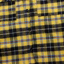 Sobrecamisa con capucha reversible Project G/R de cuadros — Cuadros azules y cuadros amarillos
