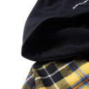 Sobrecamisa con capucha reversible Project G/R de cuadros — Cuadros azules y cuadros amarillos