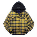 Project G/R Reversible Plaid Hooded Overshirt — Blue Plaid & Yellow Plaid