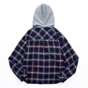 Project G/R Reversible Plaid Hooded Overshirt — Blue Plaid & Yellow Plaid