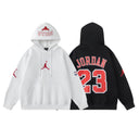 Jordan x Bulls "23" NBA Pullover Hoodie — White & Black