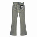 KDNK Star Print Skinny Flare Jeans — Grey & Blue