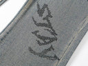 Jean skinny évasé KDNK Star Print — Gris et bleu