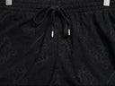 Pantalones cortos de felpa con jacquard Anagram de Loewe: verde, blanco y negro