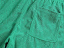 Pantalones cortos de felpa con jacquard Anagram de Loewe: verde, blanco y negro
