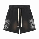 Lost Intricacy Sweat Shorts — Black, front view