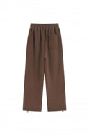 Striped Wide-Leg Sweatpants — Black, Brown, Grey & Red