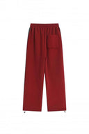 Stripe Wide-Leg Sweatpants — Red, Cream, Black, White & Navy