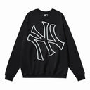 MLB Slanted NY Outline Logo Crewneck — Black, White & Navy