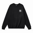 MLB Slanted NY Outline Logo Crewneck — Black, White & Navy