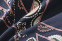 Sudadera con cuello redondo MLB Slanted NY Paisley Logo — Negro, Blanco y Azul marino