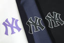 MLB Slanted NY Paisley Logo Crewneck — Black, White & Navy