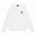 MLB Slanted NY Paisley Logo Crewneck — Black, White & Navy