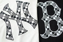 MLB Team Checkerboard Logo Crewneck — Red Sox & Yankees