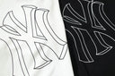 Sweat col rond avec logo MLB NY contour — Noir et blanc