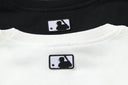 Sudadera con cuello redondo y logotipo de contorno de MLB NY — Blanco y negro