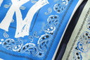 Sudadera con cuello redondo y logo MLB NY Bandana — Negro, Blanco y Azul marino