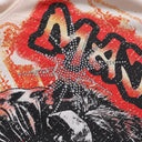 MAJESTIK Graphic Zip Hoodie — Cream