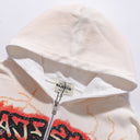 MAJESTIK Graphic Zip Hoodie — Cream