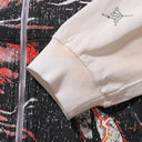 MAJESTIK Graphic Zip Hoodie — Cream