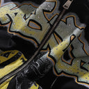 MAJESTIK Bulldog Graphic Zip Hoodie — Black