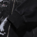 MAJESTIK Bulldog Graphic Zip Hoodie — Black