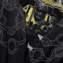 MAJESTIK Bulldog Graphic Zip Hoodie — Black