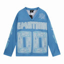 Mixed Emotion Long Sleeve Jersey — Blue & Black