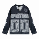 Mixed Emotion Long Sleeve Jersey — Blue & Black