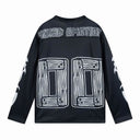 Mixed Emotion Long Sleeve Jersey — Blue & Black