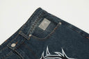 Revenge "W" Distressed Patch Jeans