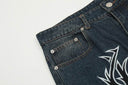 Revenge "W" Distressed Patch Jeans