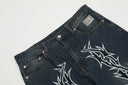 Revenge "W" Distressed Patch Jeans
