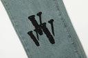 VLONE "V" Logo Jeans - Light Wash & Black
