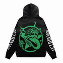 Sweat à capuche graphique strass "Bandaid" RoughPlay — Noir/Vert